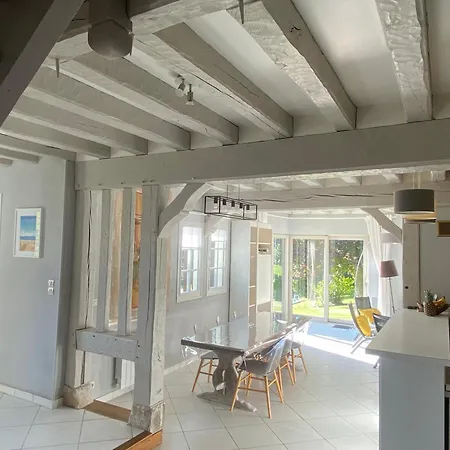 Maison Normande Avec Piscine, Vue Exceptionnelle Feriehus Gonneville-sur-Mer