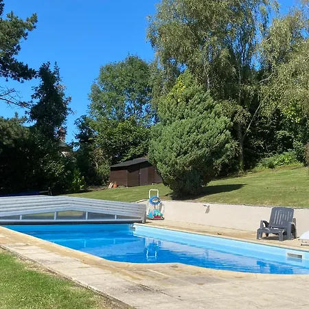Maison Normande Avec Piscine, Vue Exceptionnelle Nyaraló Gonneville-sur-Mer
